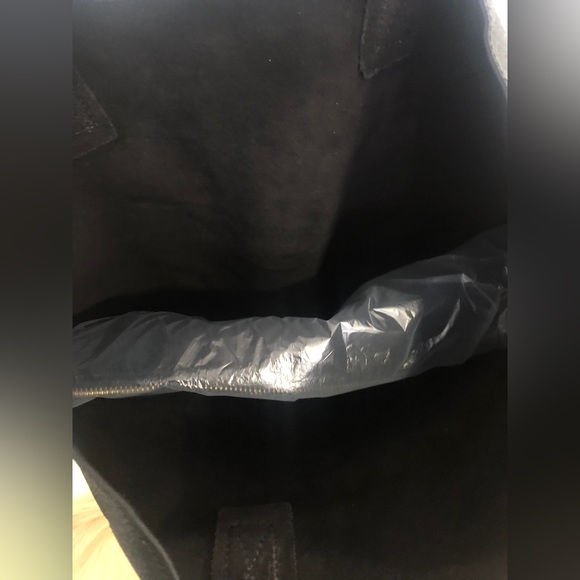 🔥Soft Real Leather Large Capacity Work Tote Shoulder Bag - Black - NWT - Picture 9 of 12